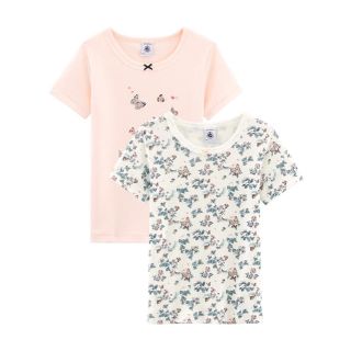 プチバトー(PETIT BATEAU)の6ans◎半袖肌着2枚組 19SS新作(下着)