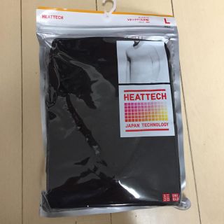 ユニクロ(UNIQLO)のユニクロヒートテックVネック９分袖ブラックL(Tシャツ/カットソー(七分/長袖))