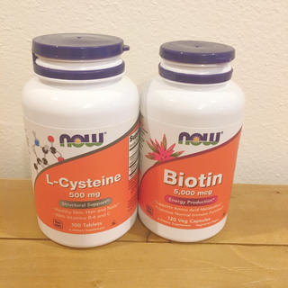 L-Cystein Lシステイン  ビオチン  now iherb(ビタミン)