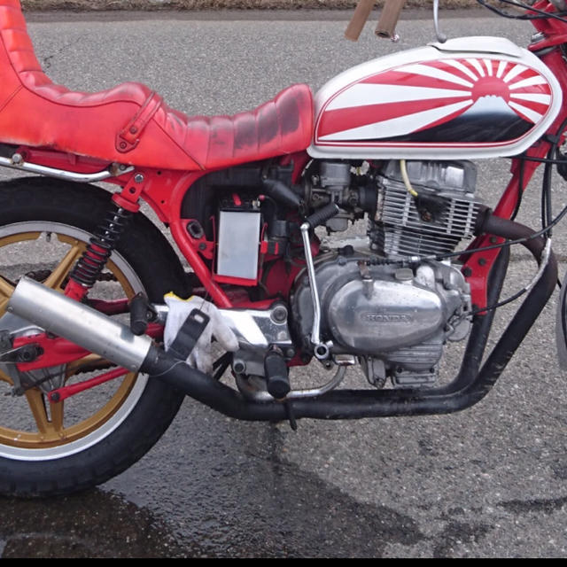 アウトレット超安い cb250tバブホーク2マフラー 自動車/バイク