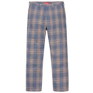 シュプリーム(Supreme)のSupreme Work Pants Blue Plaid 32(ワークパンツ/カーゴパンツ)