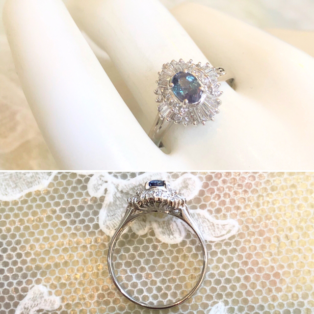 みるく様専用✨希少✨アレキサンドライト❣️ダイヤモンド ダイヤ Pt900 リン レディースのアクセサリー(リング(指輪))の商品写真