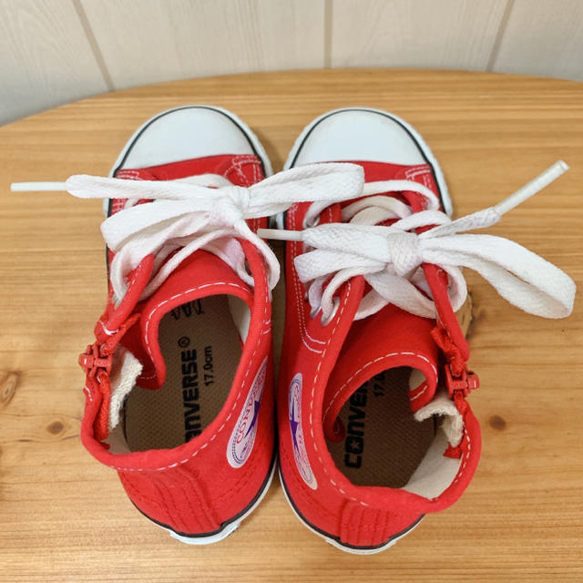 CONVERSE(コンバース)の美品♡コンバース赤♡ハイカット♡17cm キッズ/ベビー/マタニティのキッズ靴/シューズ(15cm~)(スニーカー)の商品写真