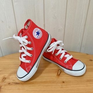 コンバース(CONVERSE)の美品♡コンバース赤♡ハイカット♡17cm(スニーカー)