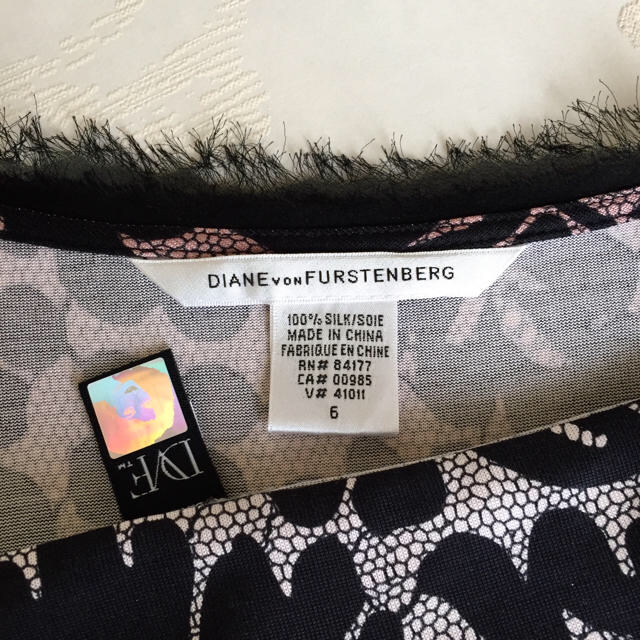 DIANE von FURSTENBERG(ダイアンフォンファステンバーグ)の【ゆき丸様専用】レース柄 DIANE von FURSTENBERG サイズ6  レディースのワンピース(ひざ丈ワンピース)の商品写真