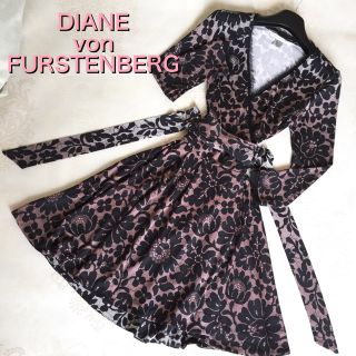 ダイアンフォンファステンバーグ(DIANE von FURSTENBERG)の【ゆき丸様専用】レース柄 DIANE von FURSTENBERG サイズ6 (ひざ丈ワンピース)