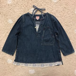 デニムダンガリー(DENIM DUNGAREE)のデニム＆ダンガリー  デニムシャツ チュニック  120(Tシャツ/カットソー)