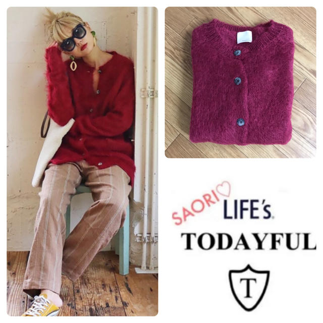 TODAYFUL(トゥデイフル)のTODAYFUL【未使用に近い】Shaggy Mohair Cardigan レディースのトップス(カーディガン)の商品写真