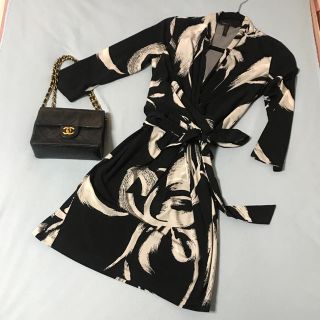 ビーシービージーマックスアズリア(BCBGMAXAZRIA)の【麻綿様専用】BCBG カシュクール ワンピース (ミニワンピース)