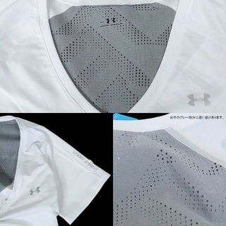 アンダーアーマー(UNDER ARMOUR)のメッシュTシャツ白レディースアンダーアーマー(Tシャツ(半袖/袖なし))
