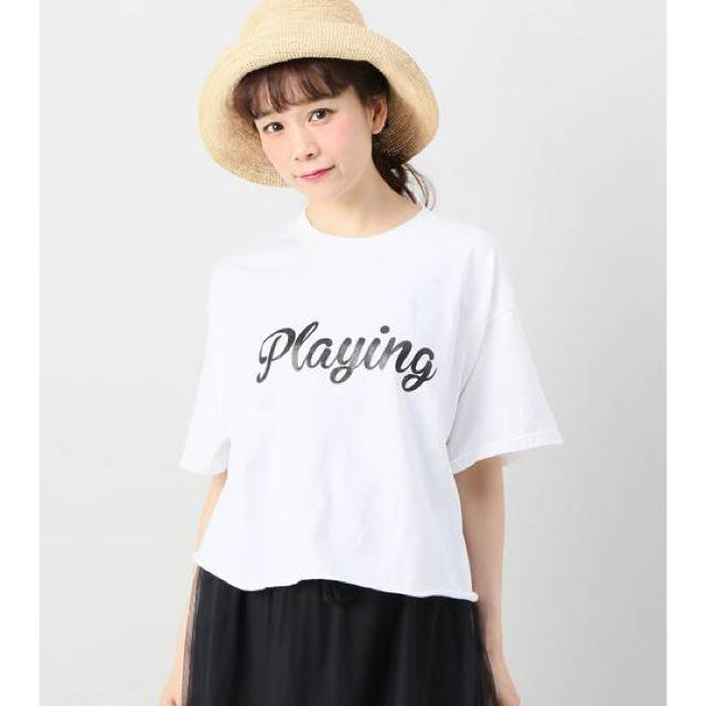 Spick & Span(スピックアンドスパン)の新品スピック&スパン【FUNG】カットオフBIG Tシャツ 白 カットソー レディースのトップス(Tシャツ(半袖/袖なし))の商品写真