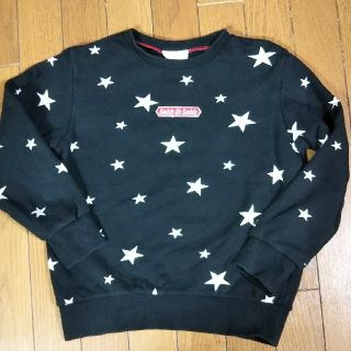 ダディオーダディー(daddy oh daddy)のダディオダディ 星柄 黒 トレーナー  140(Tシャツ/カットソー)