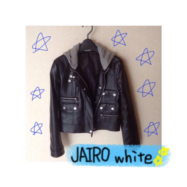 JAYRO White(ジャイロホワイト)の黒ライダースジャケット♡ レディースのジャケット/アウター(ライダースジャケット)の商品写真