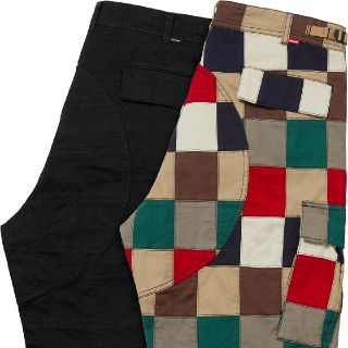 シュプリーム(Supreme)のsupreme patchwork cargo pant black 34(ワークパンツ/カーゴパンツ)