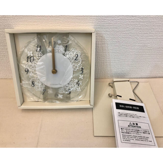 AfternoonTea(アフタヌーンティー)のAfternoon tea ガラス置き時計 インテリア/住まい/日用品のインテリア小物(置時計)の商品写真