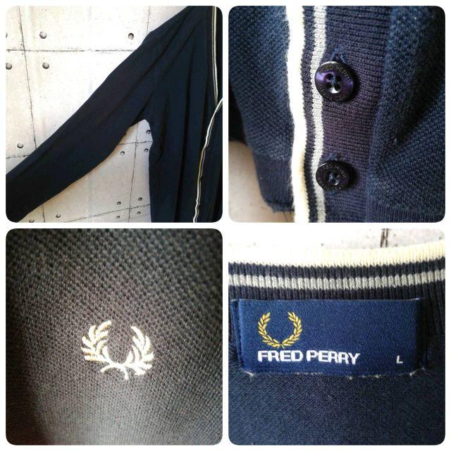 FRED PERRY - 古着 フレッドペリー 刺繍ロゴ ワンポイント カーディガンの通販 by 90s 古着セレクト☆フォロー割｜フレッド