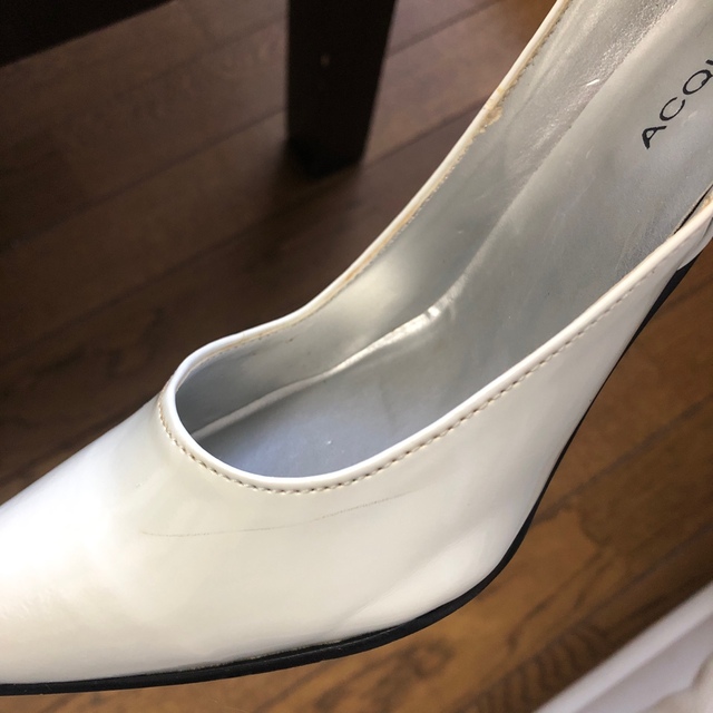 ニッセン(ニッセン)のk -様専用　白パンプス24.5cm レディースの靴/シューズ(ハイヒール/パンプス)の商品写真
