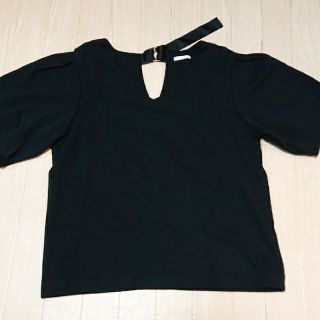 ジーユー(GU)ののの様 専用  GU 黒のブラウス XL(シャツ/ブラウス(半袖/袖なし))