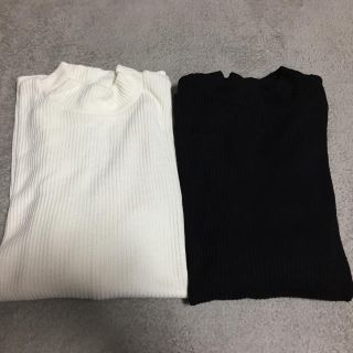 ユニクロ(UNIQLO)のUNIQLO  リブハイネック 2枚セット XL(ニット/セーター)