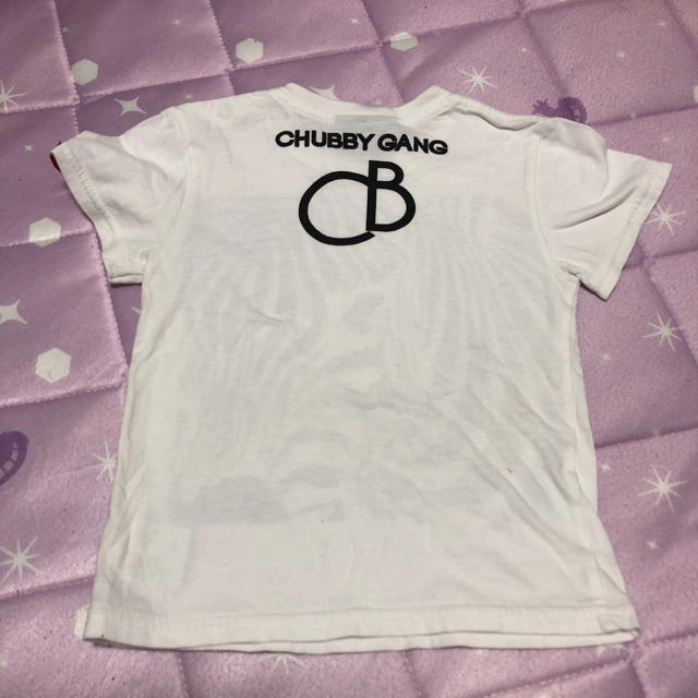 CHUBBYGANG(チャビーギャング)のチャビーギャング☆ゼブラ柄Tシャツ☆白☆90 キッズ/ベビー/マタニティのキッズ服男の子用(90cm~)(Tシャツ/カットソー)の商品写真