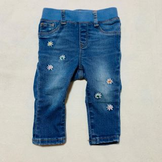 ベビーギャップ(babyGAP)のGAP 70★ストレッチデニム 花刺繍(パンツ)