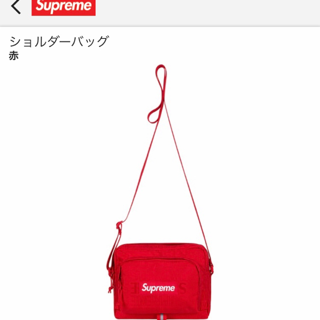 supreme shoulder bag 19SS RED ショルダーバッグ 赤 ショルダーバッグ