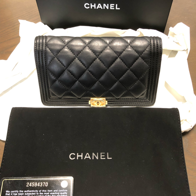 財布【美品‼️】CHANEL シャネル 長財布 ボーイシャネル ブラック 黒