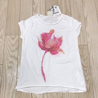 ザラ(ZARA)の新品未使用 タグ付き ザラ 5-6歳 半袖 ZARA スパンコール 116(Tシャツ/カットソー)