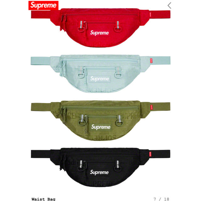 supreme 19ss waist bag カラー 選べます。ウエストバッグ supreme 19ss waist bag カラー 選べます。ウエストバッグ