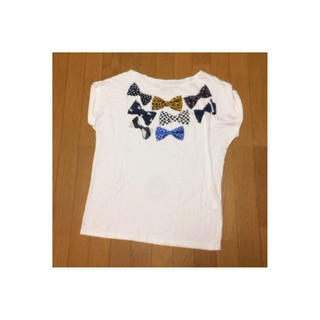 ローズバッド(ROSE BUD)のリボンTシャツ♡(Tシャツ(半袖/袖なし))