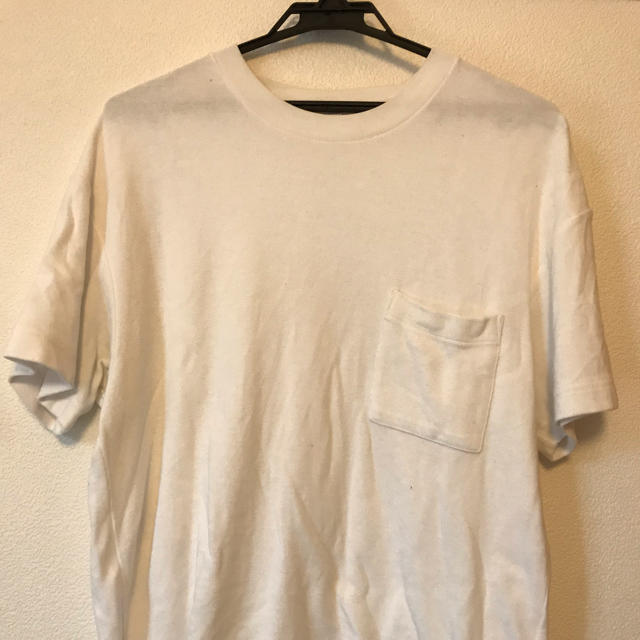 UNIQLO(ユニクロ)のビッグシルエットポケツキT ワッフル編み メンズのトップス(Tシャツ/カットソー(半袖/袖なし))の商品写真