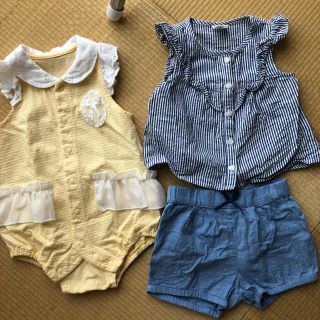 エイチアンドエム(H&M)の女の子ロンパース、セットアップ70(ロンパース)