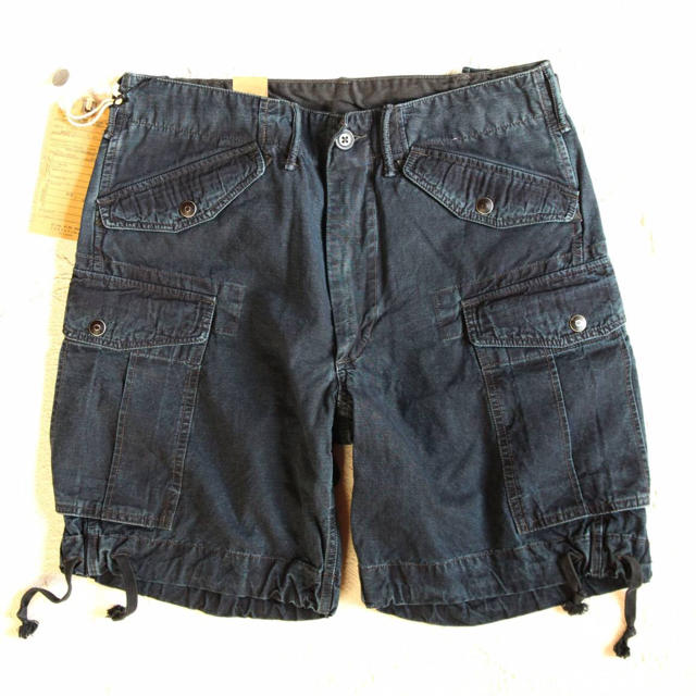新品*RRL*インディゴ リップストップ カーゴ ショートパンツ*W30* 新品*RRL*インディゴ リップストップ カーゴ ショートパンツ*W30*