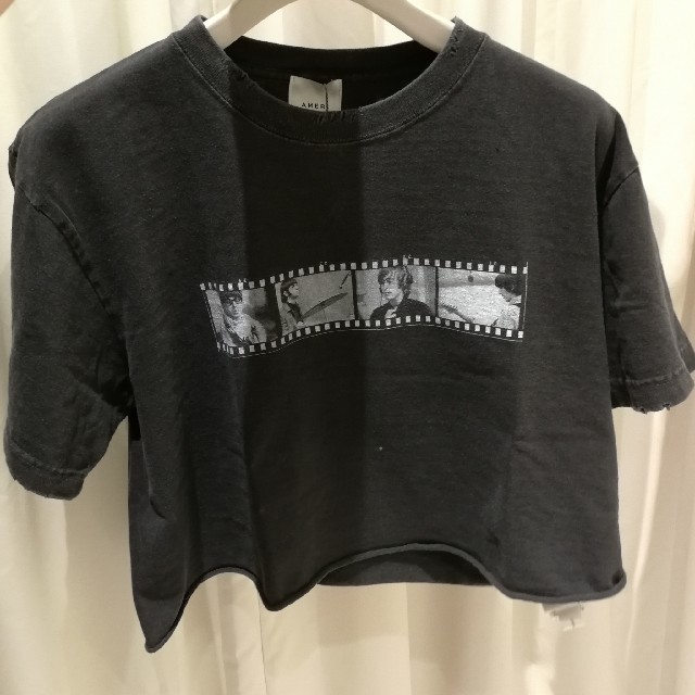 Ameri VINTAGE(アメリヴィンテージ)のTHE BEATLES CUT OFF TEE　チャコールブラック レディースのトップス(Tシャツ(半袖/袖なし))の商品写真