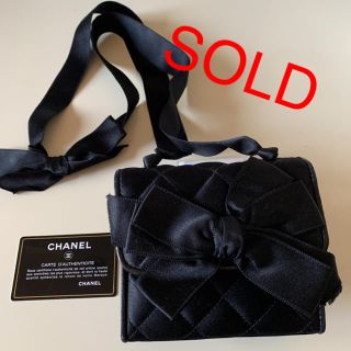 シャネル CHANEL サテン ショルダーバッグ ナイロン