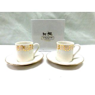 コーチ(COACH)の★ コーチ カップ＆ソーサー 2客セット 箱付 未使用(食器)