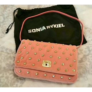 ソニアリキエル(SONIA RYKIEL)のソニア リキエル ピンク バッグ クラッチ 星 ビジュー  スタッズ(ハンドバッグ)