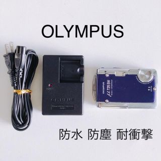 オリンパス(OLYMPUS)のOLYMPUS⚜️ μ 725SW ディープブルー デジカメ 防水 防塵 耐衝撃(コンパクトデジタルカメラ)