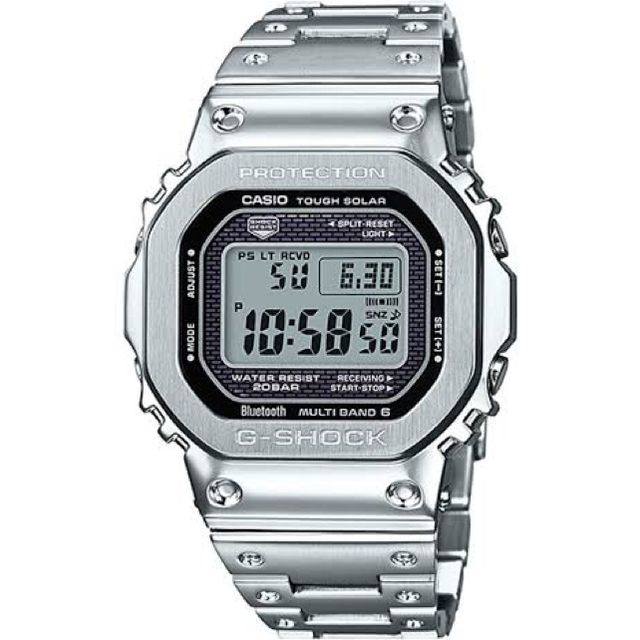 新しいスタイル G-SHOCK -  CASIO G-SHOCK GMW-B5000D-1JF フルメタルシルバー 腕時計(デジタル)