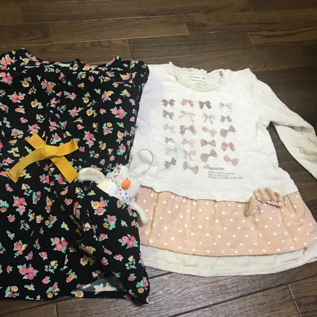 Biquette(ビケット)のチュニックワンピ 2枚 95100 キッズ/ベビー/マタニティのキッズ服女の子用(90cm~)(ワンピース)の商品写真