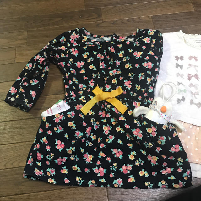 Biquette(ビケット)のチュニックワンピ 2枚 95100 キッズ/ベビー/マタニティのキッズ服女の子用(90cm~)(ワンピース)の商品写真