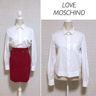 モスキーノ(MOSCHINO)の【美品】LOVE MOSCHINO ハートポケットシャツ(シャツ/ブラウス(長袖/七分))