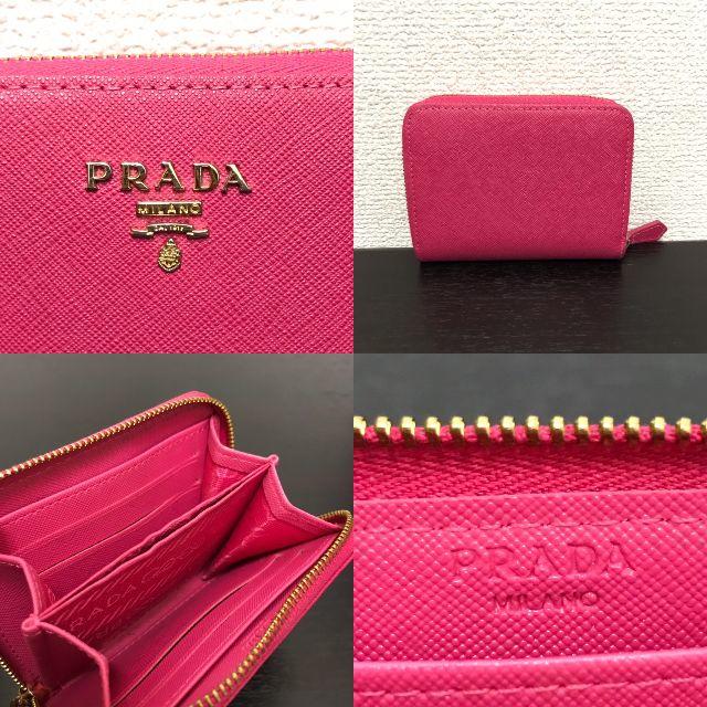 PRADA(プラダ)のプラダ　コインケース　サフィアーノ　美品☆　ピンク レディースのファッション小物(コインケース)の商品写真