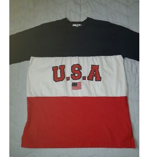 USA  Tシャツ アメリカ 星条旗(Tシャツ/カットソー(半袖/袖なし))