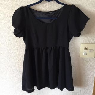 ヘザー(heather)のシフォンペプラムトップス(カットソー(半袖/袖なし))