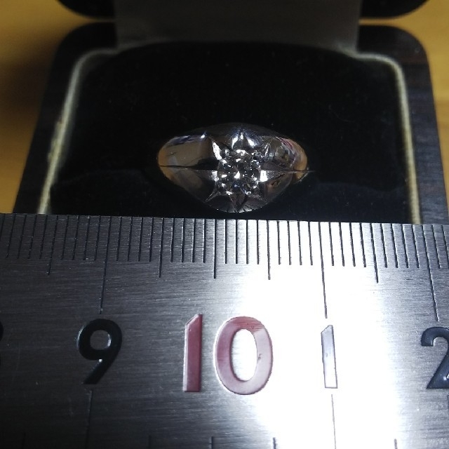 (値下げ 15万円で購入) プラチナ 900 天然ダイヤ 0.22CT 7.2g メンズのアクセサリー(リング(指輪))の商品写真