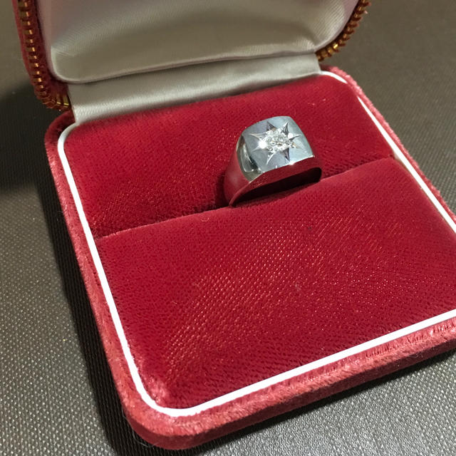 超熱 k&k&k☆プラチナ900 リング 0,28キャラット 天然ダイヤモンド リング(指輪)