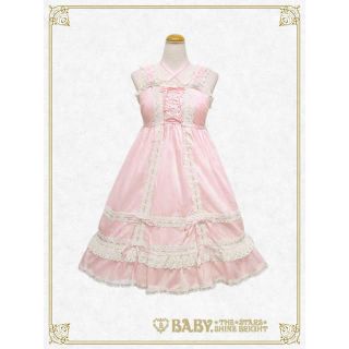 ベイビーザスターズシャインブライト(BABY,THE STARS SHINE BRIGHT)のBABY クラシカルシリーズ ジャンスカ ピンク 新品未使用♡(ひざ丈ワンピース)