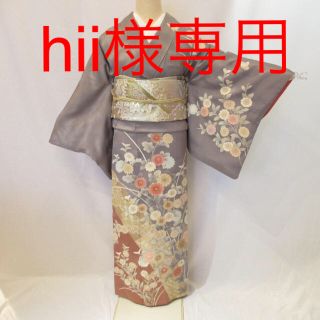 1401高身長レトロな友禅染訪問着と帯 hii様(着物)