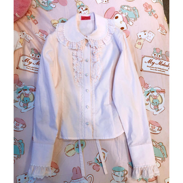 BABY,THE STARS SHINE BRIGHT(ベイビーザスターズシャインブライト)の週末セール♡BABY ブラウス ぴんく♡美品 レディースのトップス(シャツ/ブラウス(長袖/七分))の商品写真